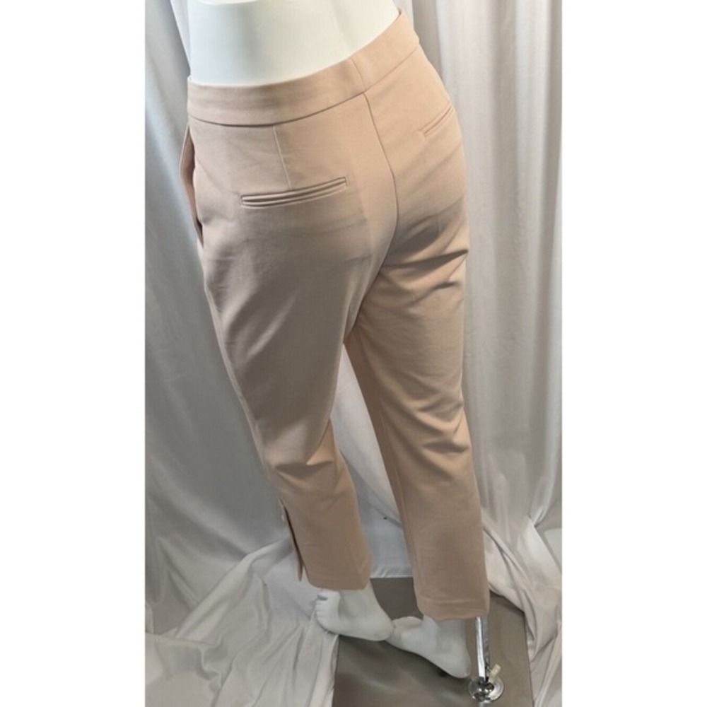Ann Taylor Tan Cropped Trouser Pants Button Detail 12 Academia Preppy Chic 79-41 - Picture 3 of 15